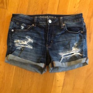 American eagle ripped jean shorts